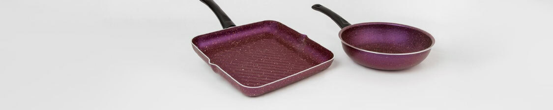 Top-selling products | Grill & Wock Pan Set , 2 Pieces, Granite - LZ51